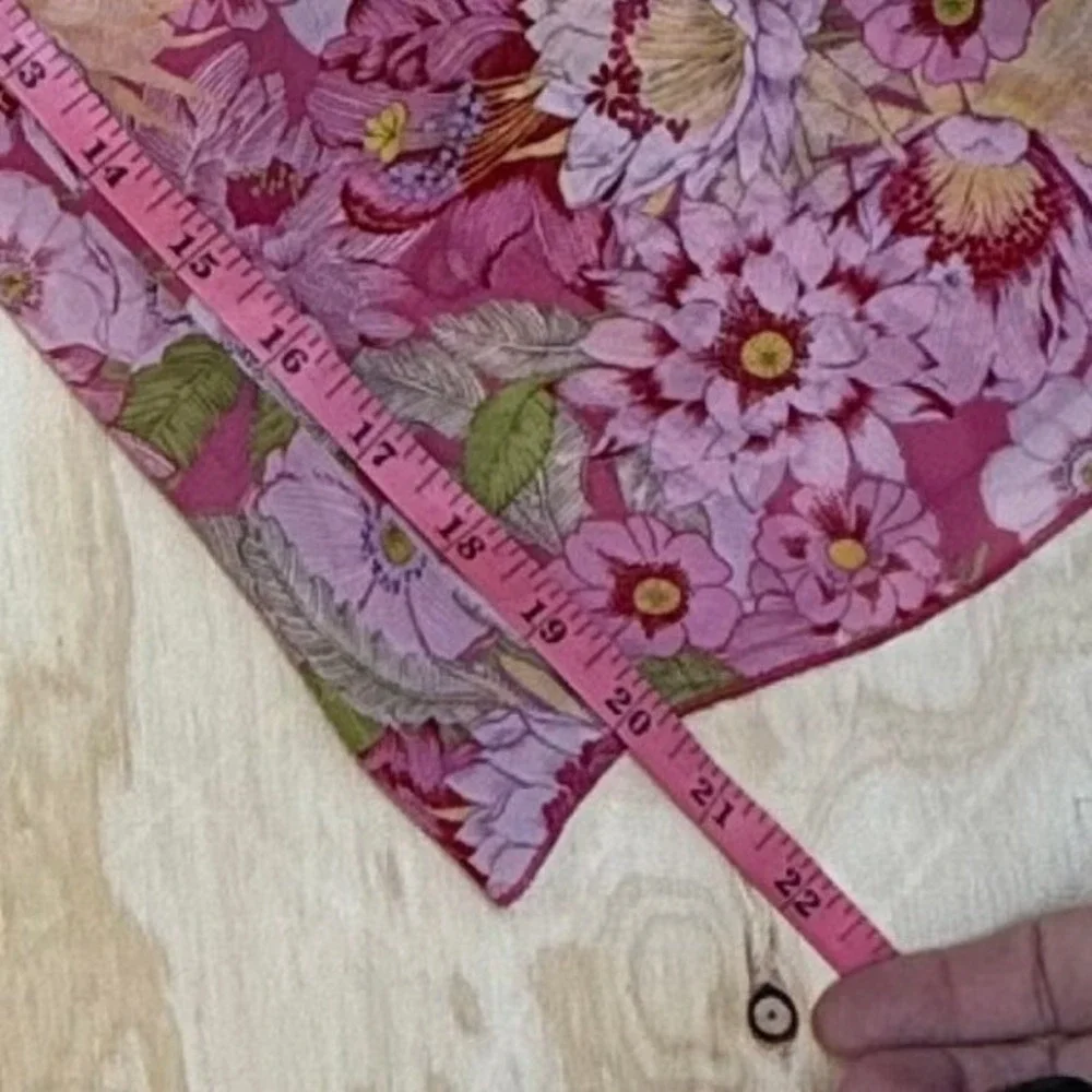 Josie by Natori Pink Floral Pajama Pants Wide Leg Drawstring Medium 092630